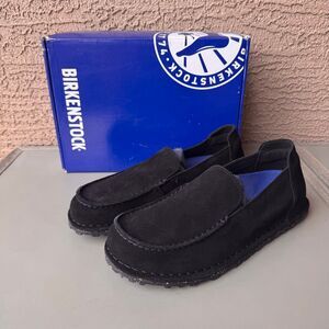 Birkenstock Utti Slip On Black Suede Loafer Womens 42EU or 11US Narrow NEW